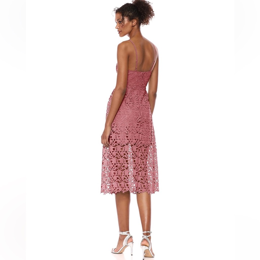 ASTR Elegant Lace Midi Dress in Pink SIZE S - Picture 4 of 14